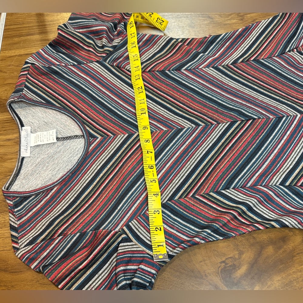 Keren Hart Sweater Multi Color Striped Chevron Pattern 3/4 Sleeves Women’s Sz M - Picture 4 of 9